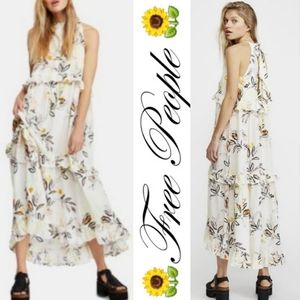 FREE PEOPLE "Anita" Ruffled Boho Maxi Dress
